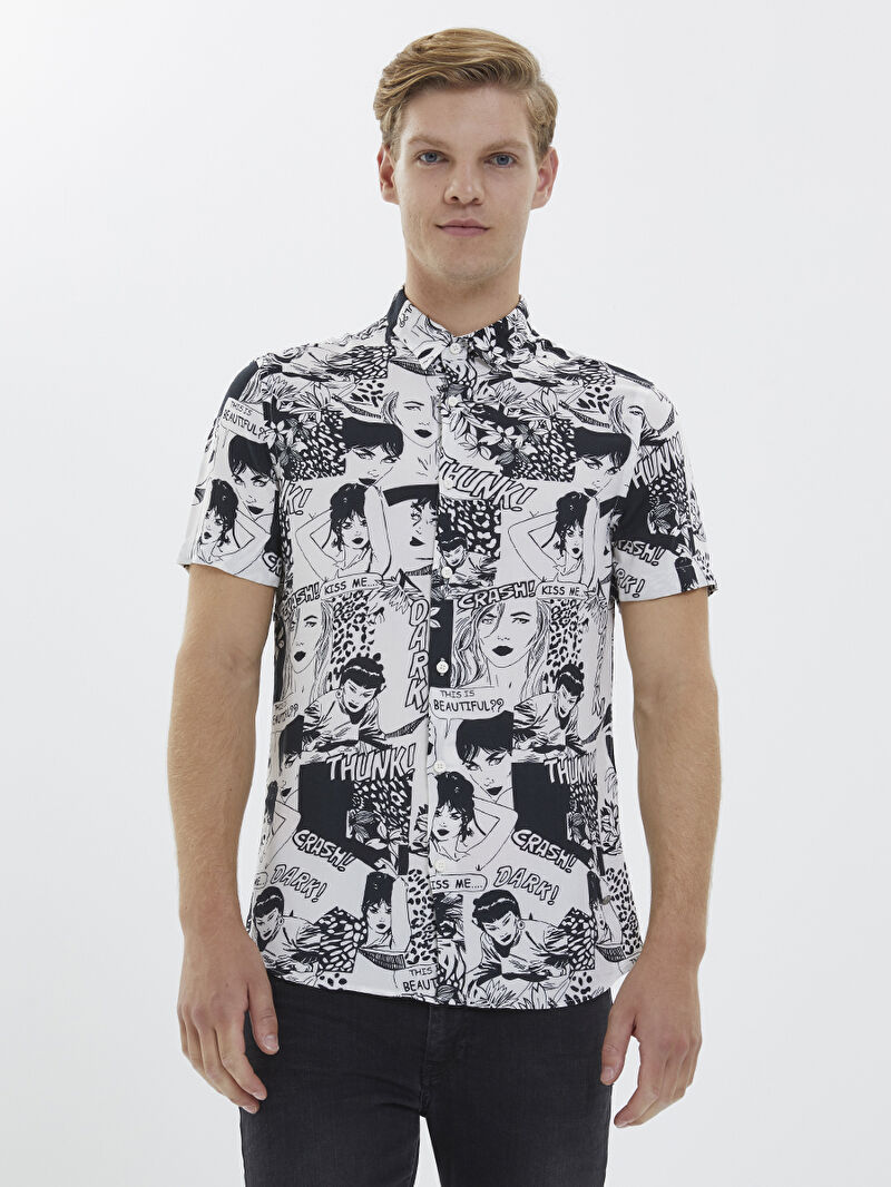 Slim Fit Erkek Gömlek K.kol