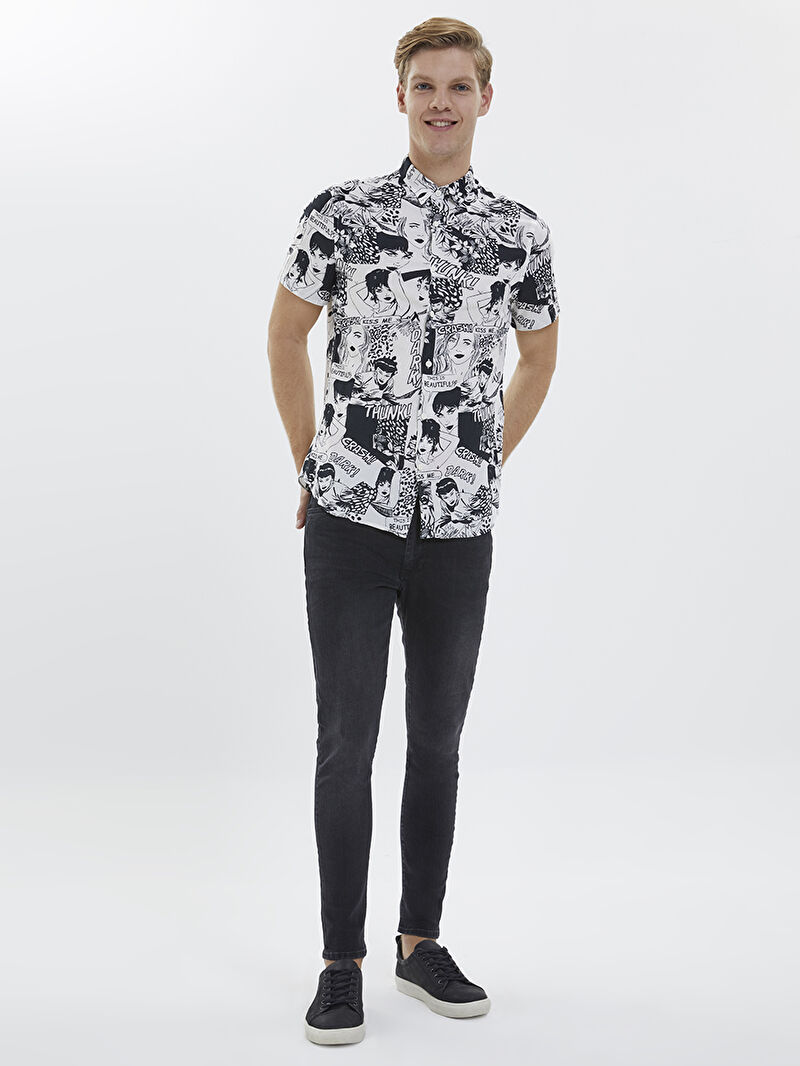 Slim Fit Erkek Gömlek K.kol