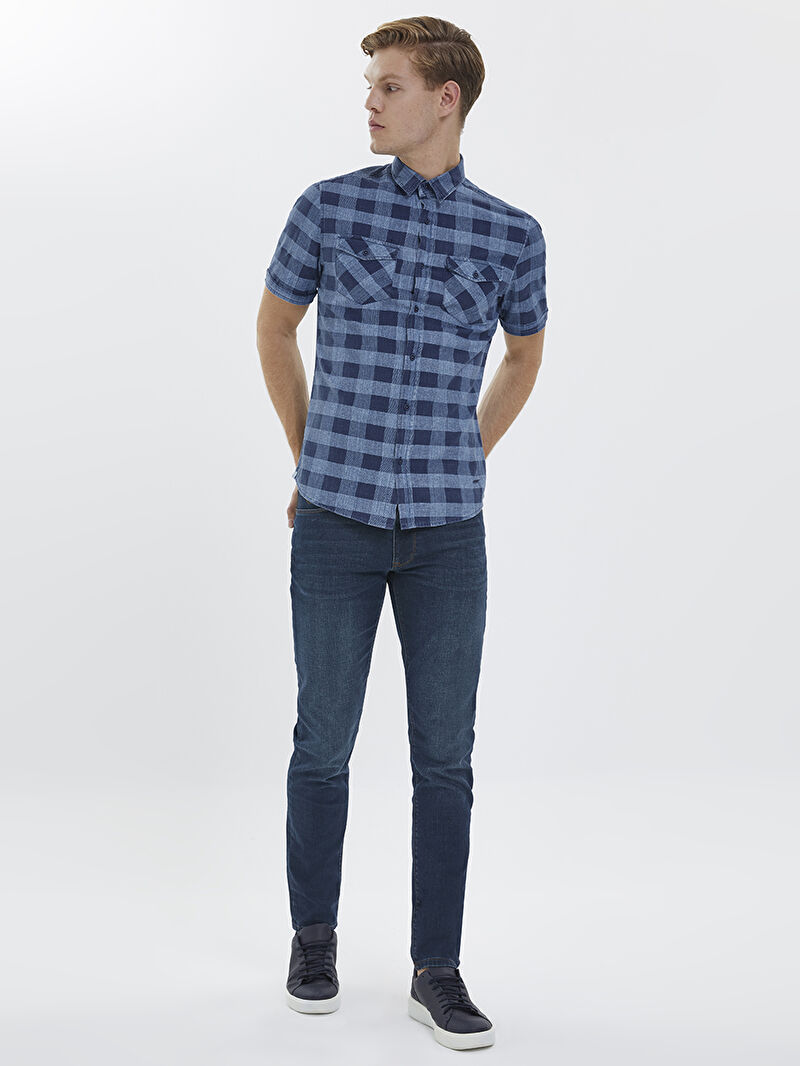 Slim Fit Erkek Gömlek K.kol