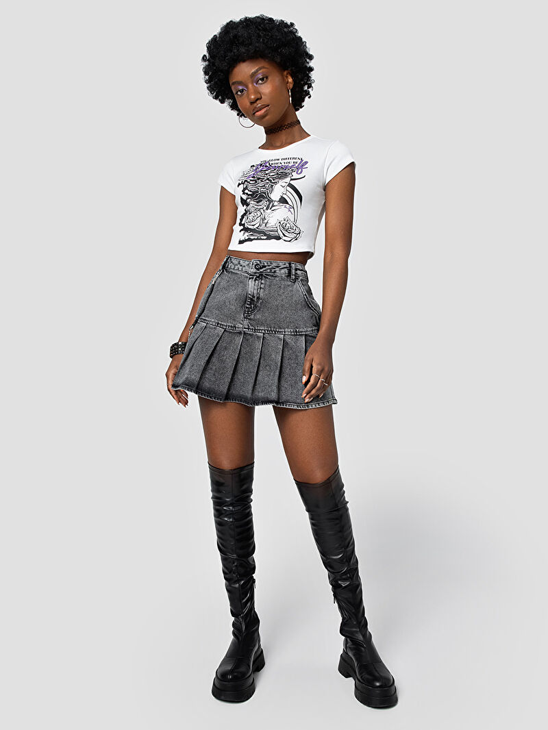 Crop Kadın Tshirt K.kol