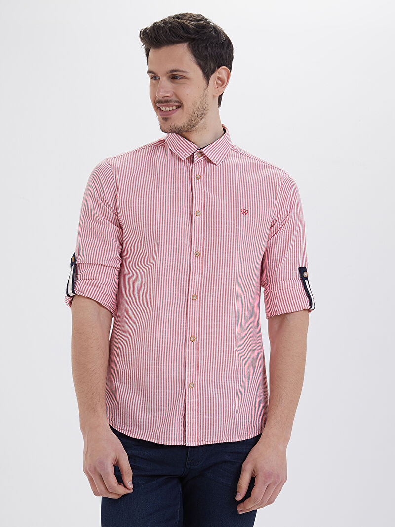 Slim Fit Erkek Gömlek U.kol