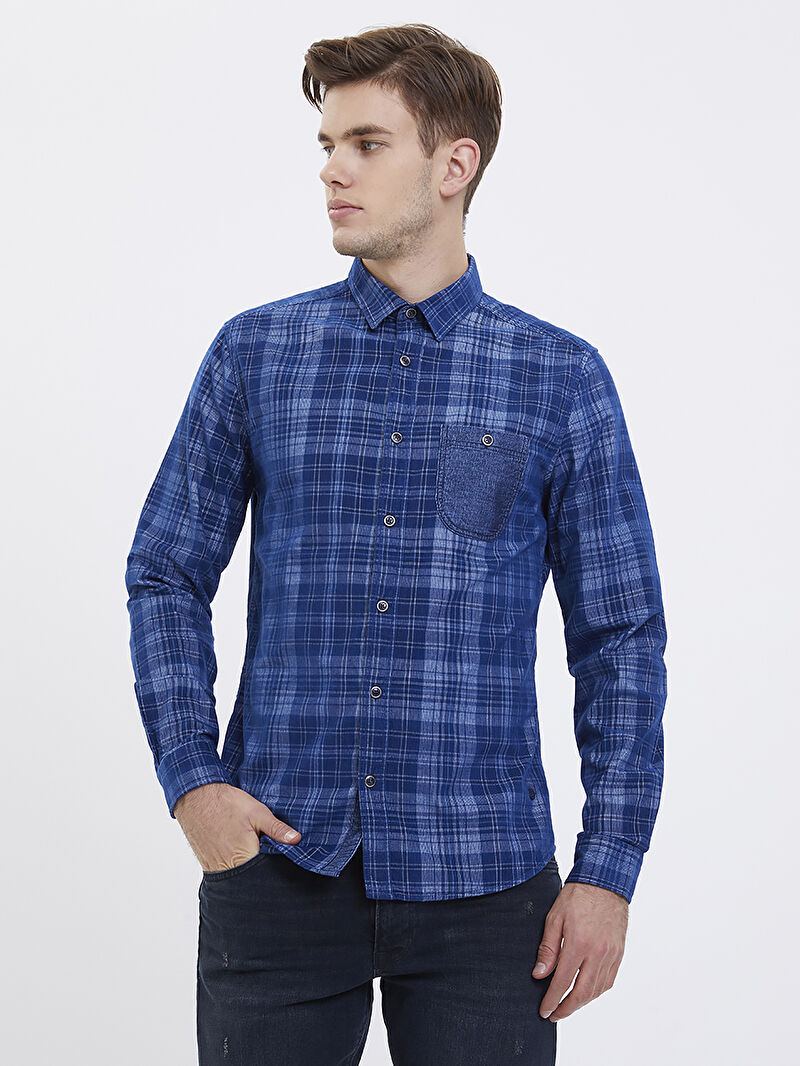 Slim Fit Erkek Gömlek U.kol