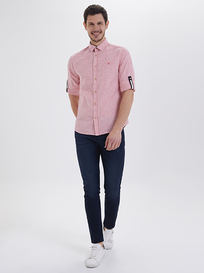 Slim Fit Erkek Gömlek U.kol