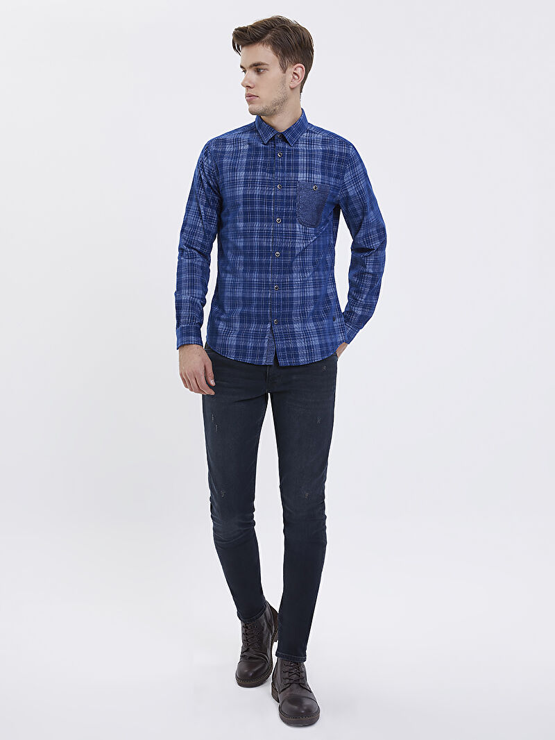 Slim Fit Erkek Gömlek U.kol