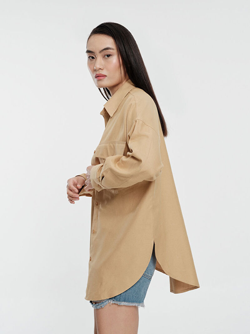 Loose Fit Kadın Gömlek U.kol