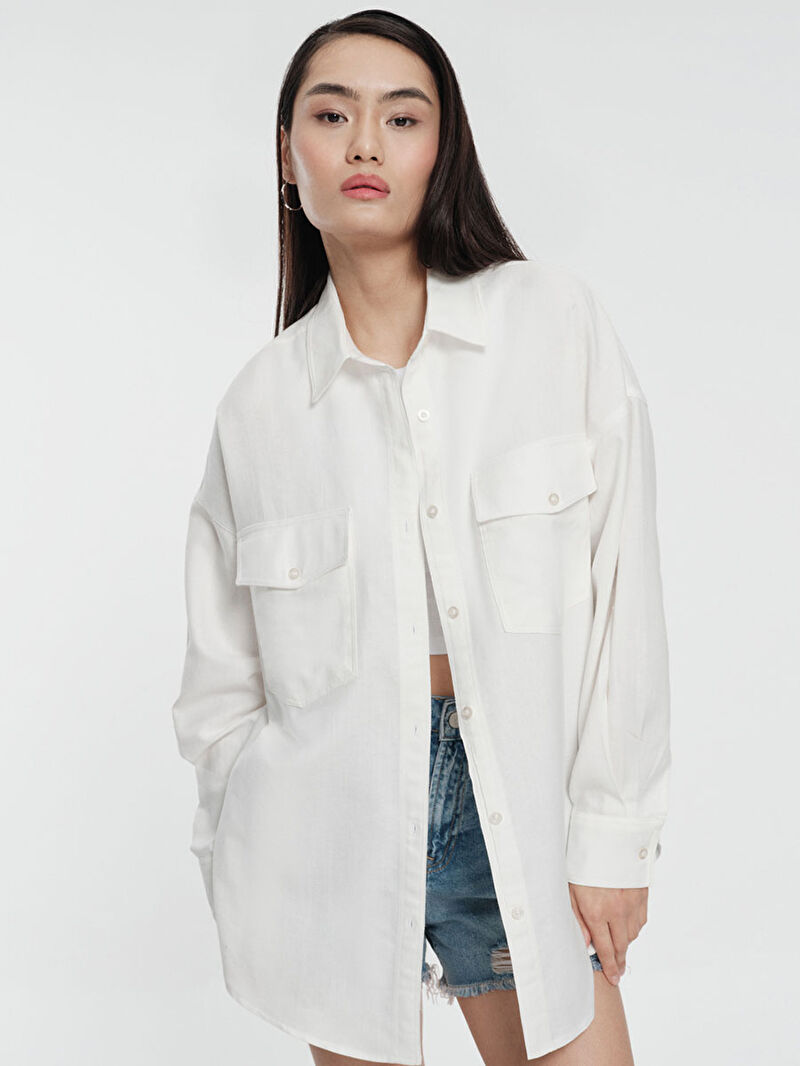 Loose Fit Kadın Gömlek U.kol