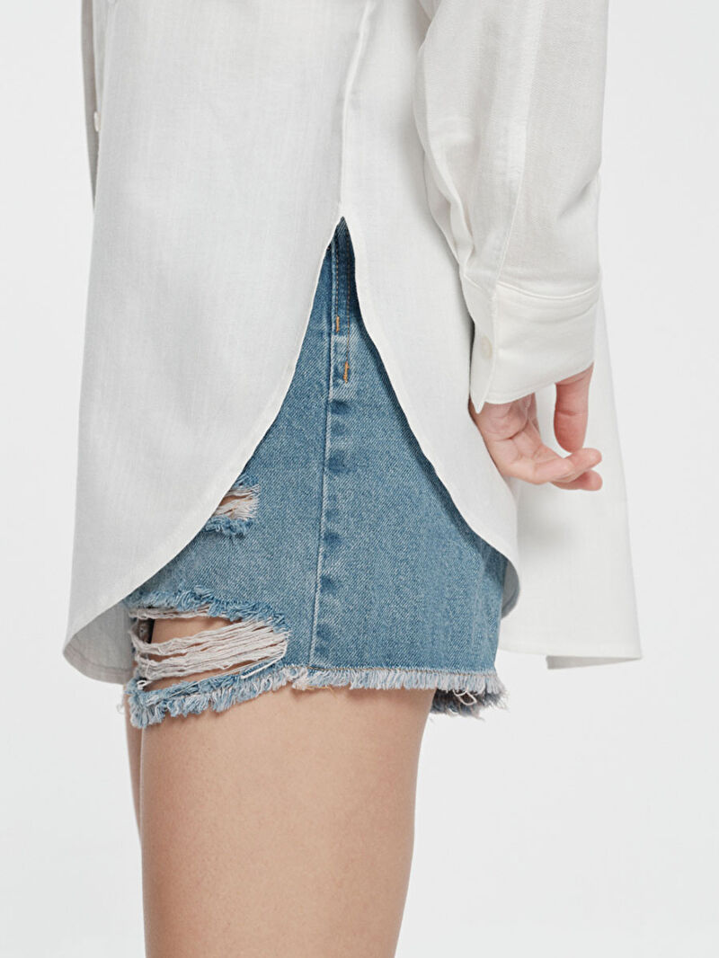 Loose Fit Kadın Gömlek U.kol