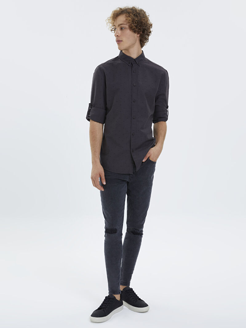 Slim Fit Erkek Gömlek U.kol