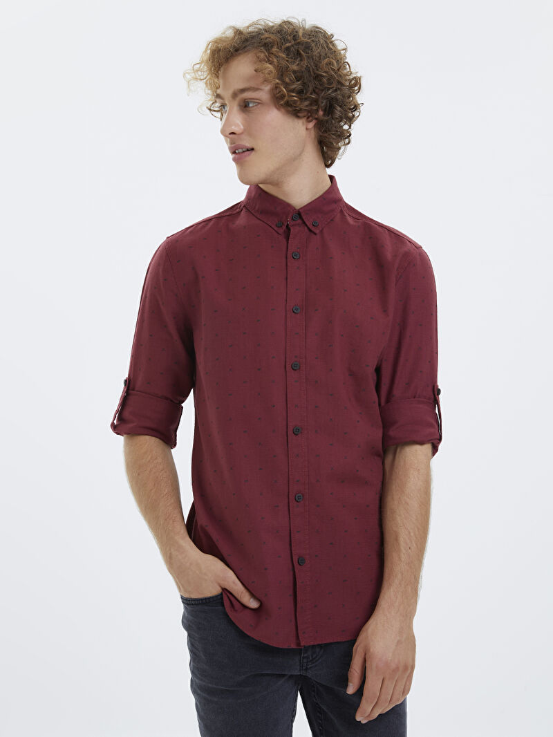 Slim Fit Erkek Gömlek U.kol