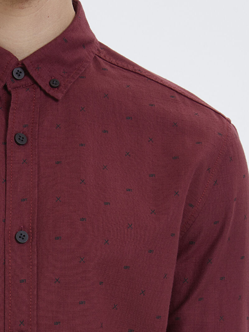 Slim Fit Erkek Gömlek U.kol