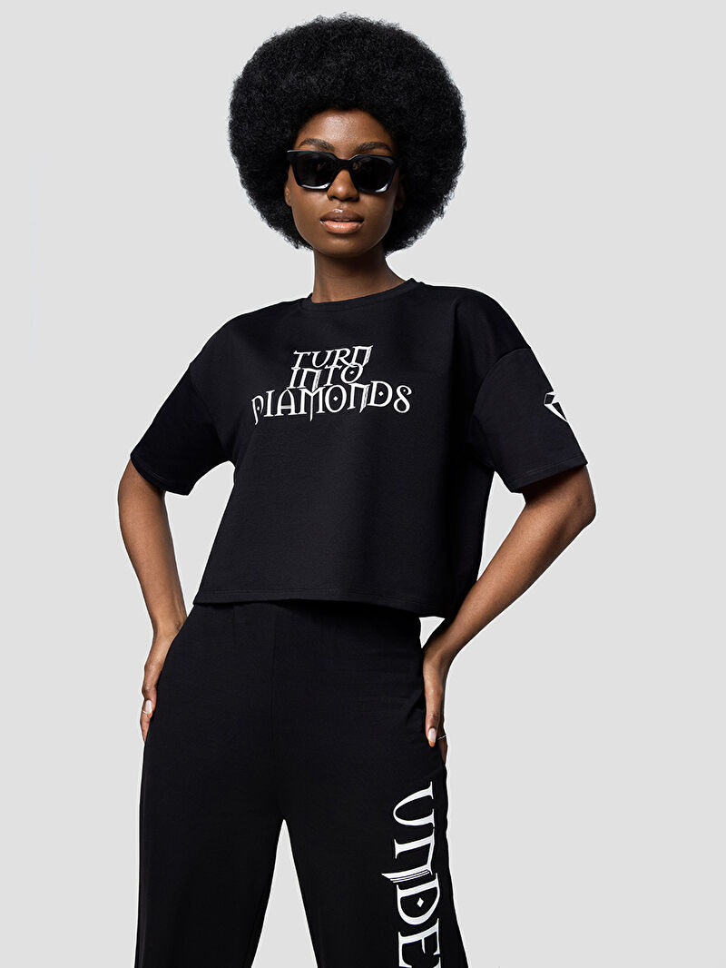 Long Crop Kadın Tshirt K.kol