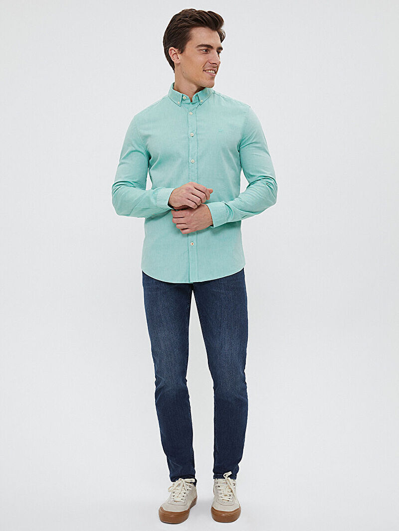 Slim Fit Erkek Gömlek U.kol
