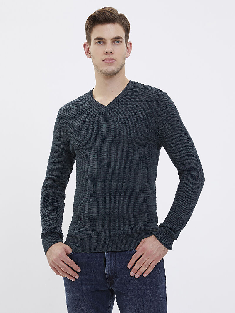 Slim Fit Erkek Kazak