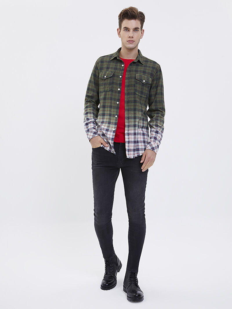 Slim Fit Erkek Gömlek U.kol