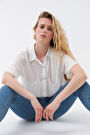 thumb-Crop Kadın Gömlek K.kol