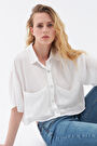 thumb-Crop Kadın Gömlek K.kol