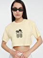 thumb-Loose Crop Kadın Tshirt K.kol