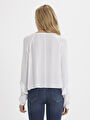 thumb-Regular Fit Kadın Bluz U.kol
