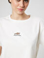 thumb-Regular Long Crop Kadın Tshirt K.kol