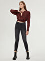 thumb-Slim Fit Kadın Bluz U.kol