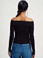 thumb-Crop Kadın Bluz U.kol