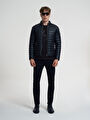 thumb-Slim Fit Erkek Mont Pu