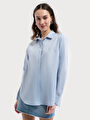 thumb-Loose Fit Kadın Gömlek U.kol
