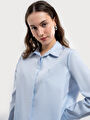 thumb-Loose Fit Kadın Gömlek U.kol
