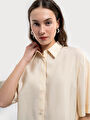 thumb-Loose Fit Kadın Gömlek K.kol