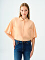 thumb-Crop Kadın Gömlek K.kol