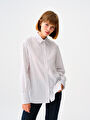 thumb-Loose Fit Kadın Gömlek U.kol