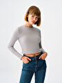 thumb-Fitted Kadın Bluz U.kol
