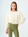thumb-Long Crop Kadın Sweatshirt