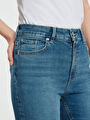 thumb-Long Flare Slim Fit Kadın Pantolon
