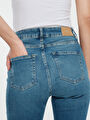 thumb-Long Flare Slim Fit Kadın Pantolon
