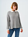 thumb-Oversize Kadın Sweatshirt