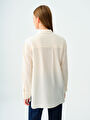 thumb-Loose Fit Kadın Gömlek U.kol