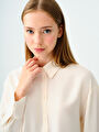 thumb-Loose Fit Kadın Gömlek U.kol
