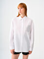 thumb-Regular Fit Kadın Gömlek U.kol
