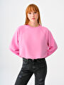 thumb-Long Crop Kadın Sweatshirt