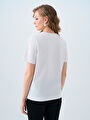thumb-Regular Fit Kadın Tshirt U.kol