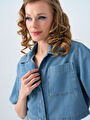 thumb-Regular Fit Kadın Gömlek K.kol
