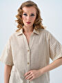 thumb-Regular Fit Kadın Gömlek K.kol