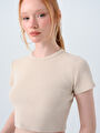 thumb-Crop Kadın Tshirt K.kol
