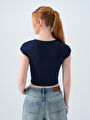 thumb-Crop Kadın Tshirt K.kol