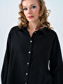 thumb-Loose Fit Kadın Gömlek U.kol