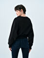 thumb-Regular Long Crop Kadın Sweatshirt