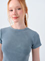 thumb-Crop Kadın Tshirt K.kol