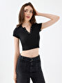 thumb-Crop Kadın Tshirt K.kol