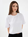 thumb-Crop Kadın Tshirt K.kol